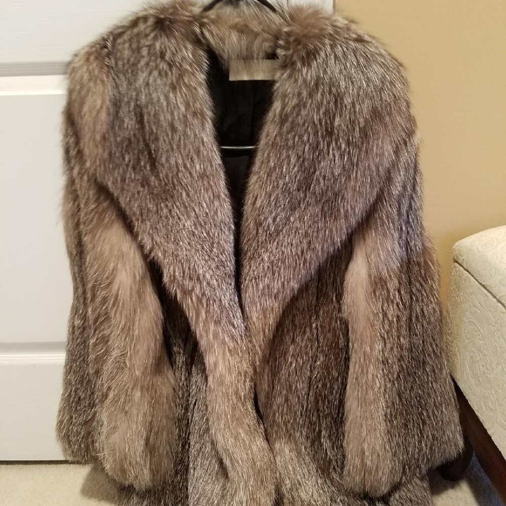 Silver Fox fur coat
